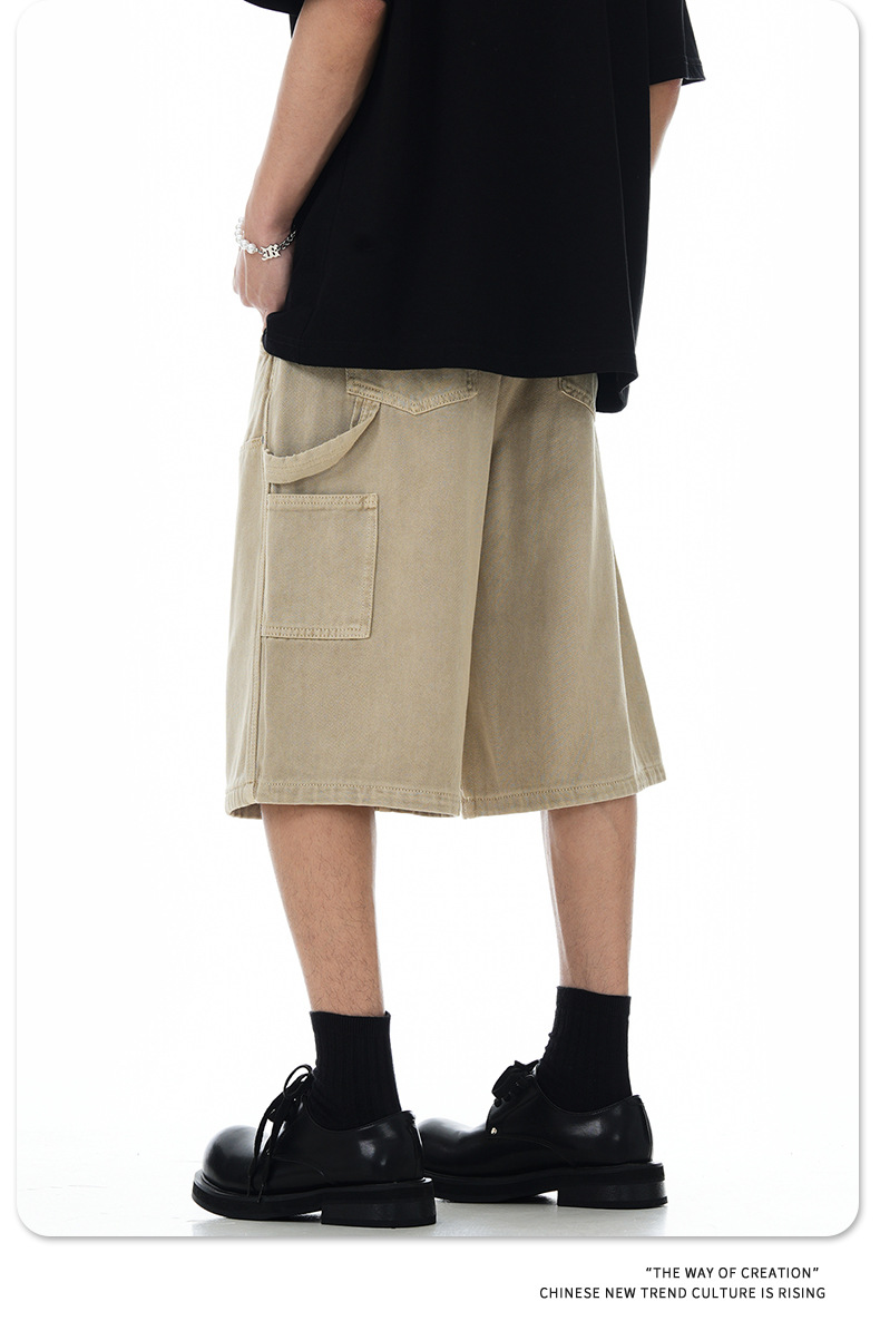 Shorts for Men and Women Loose Straight Leg Design Sense Five-Point Pants Trendy
