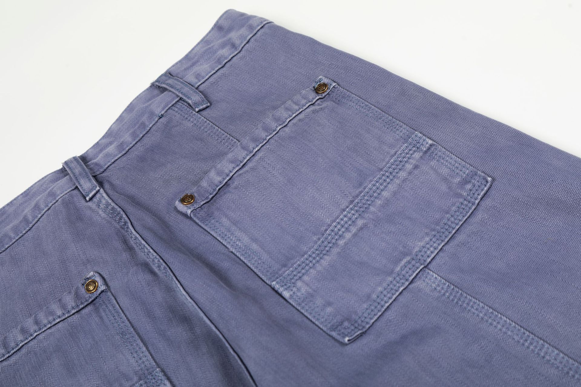 Street Vintage Unisex High-End Workwear Blue Design Men's Loose Straight Jeans