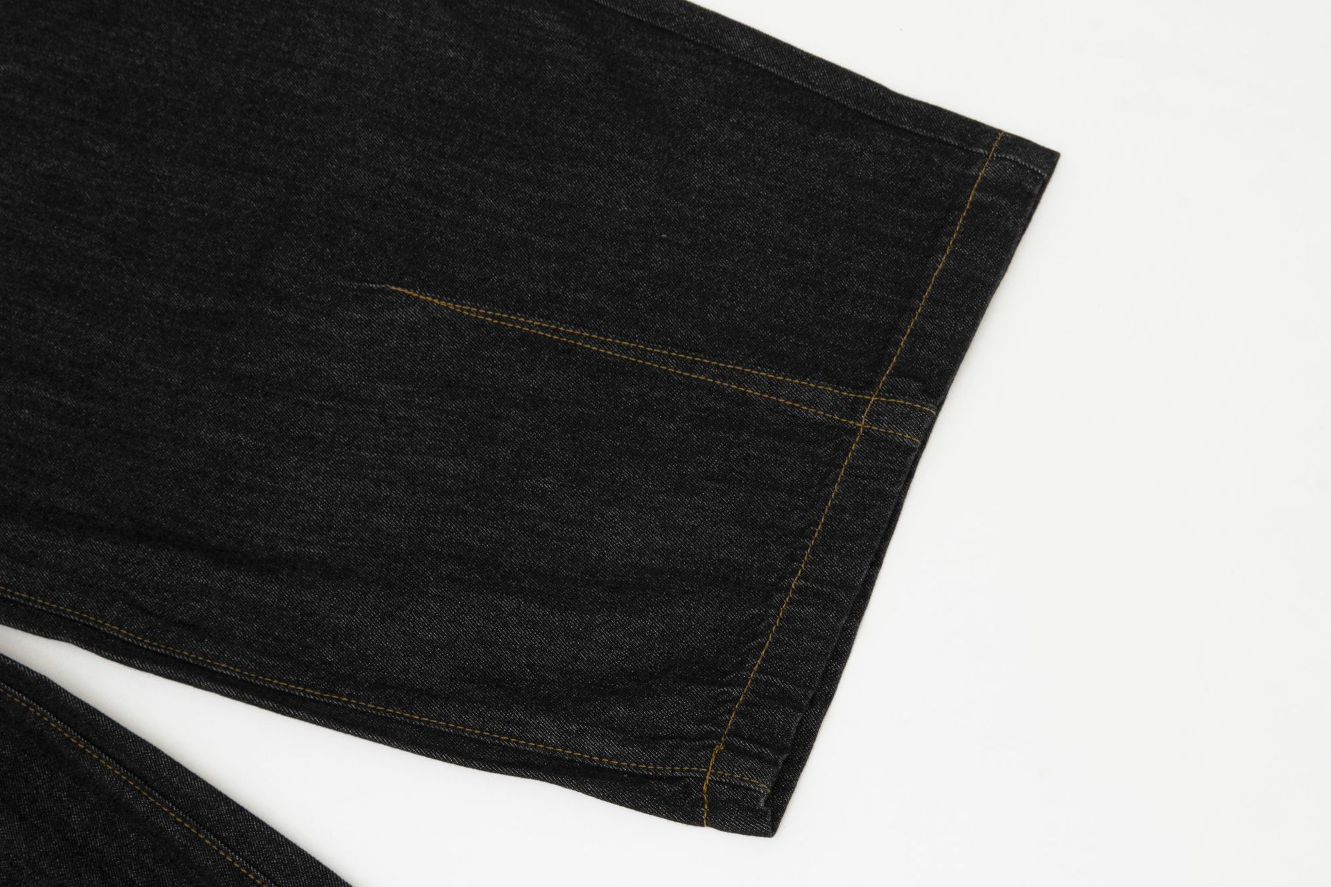 Street Retro Raw Denim Deconstructed Design Men's Loose Wide-Leg Jeans