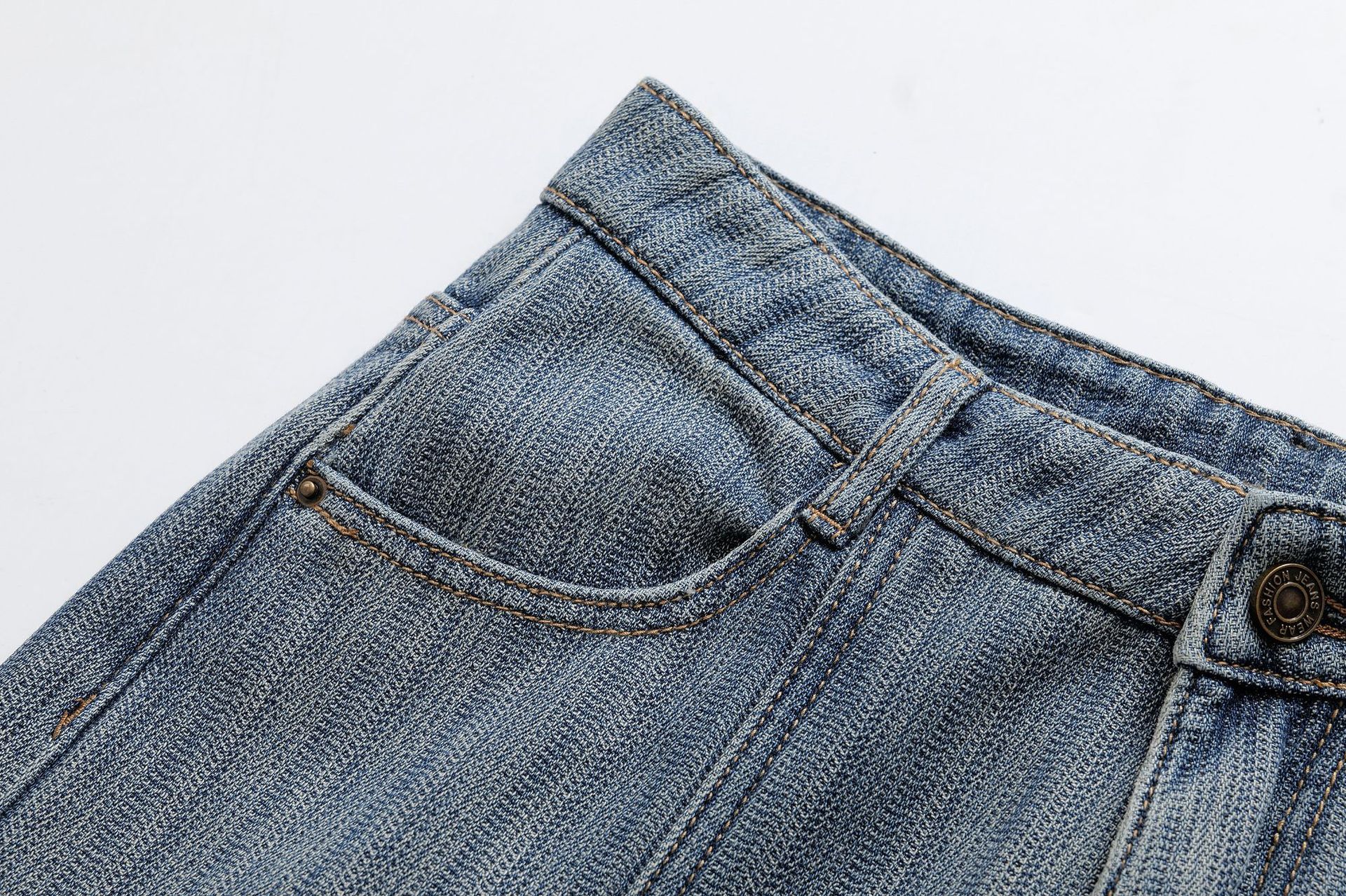 Warm striped straight leg slim fit pants for women's jeans