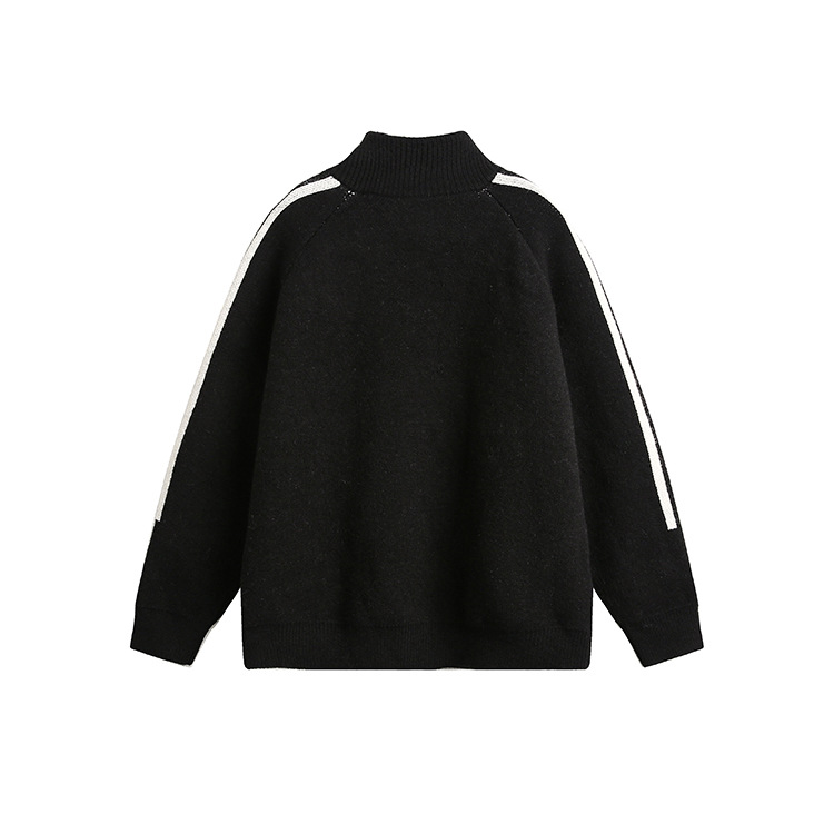 Japanese Workwear Jacquard Loose Fit Sweater