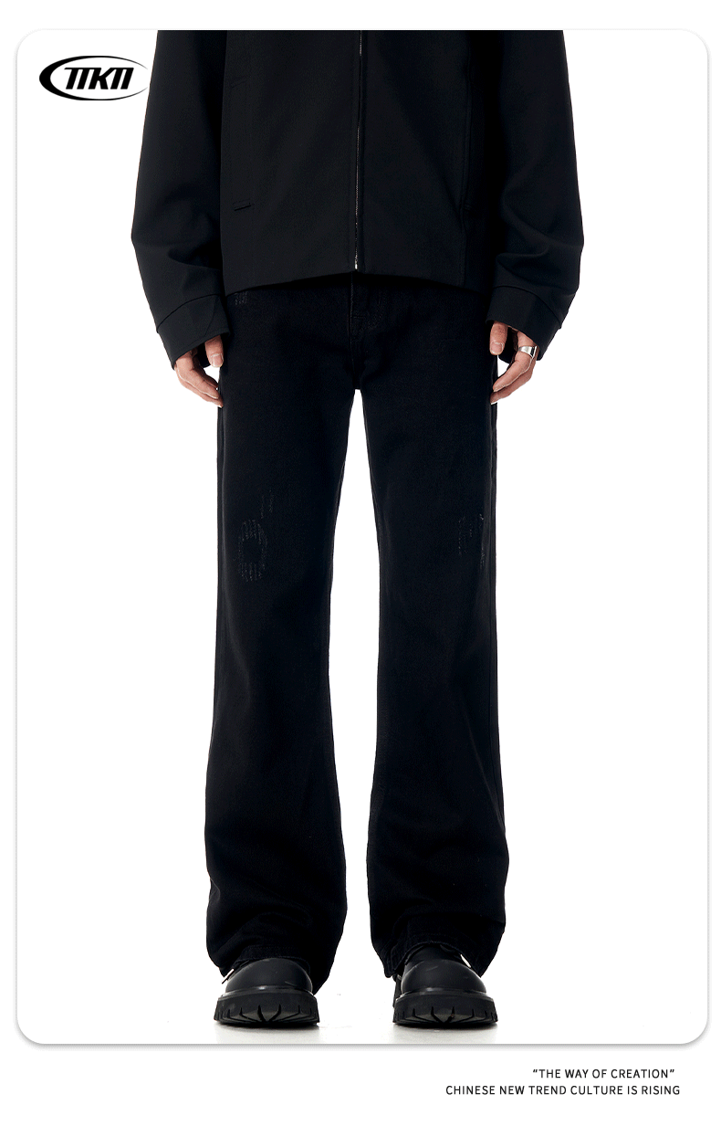 Streetwear Faded Straight Leg Loose Wide Leg Retro Versatile Cleanfit Long Pants