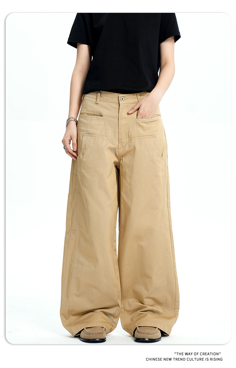 Straight Casual Pants for Men and Women, Simple Cleanfit 3D Trendy Slim Fit Commuting Loose Long Pants