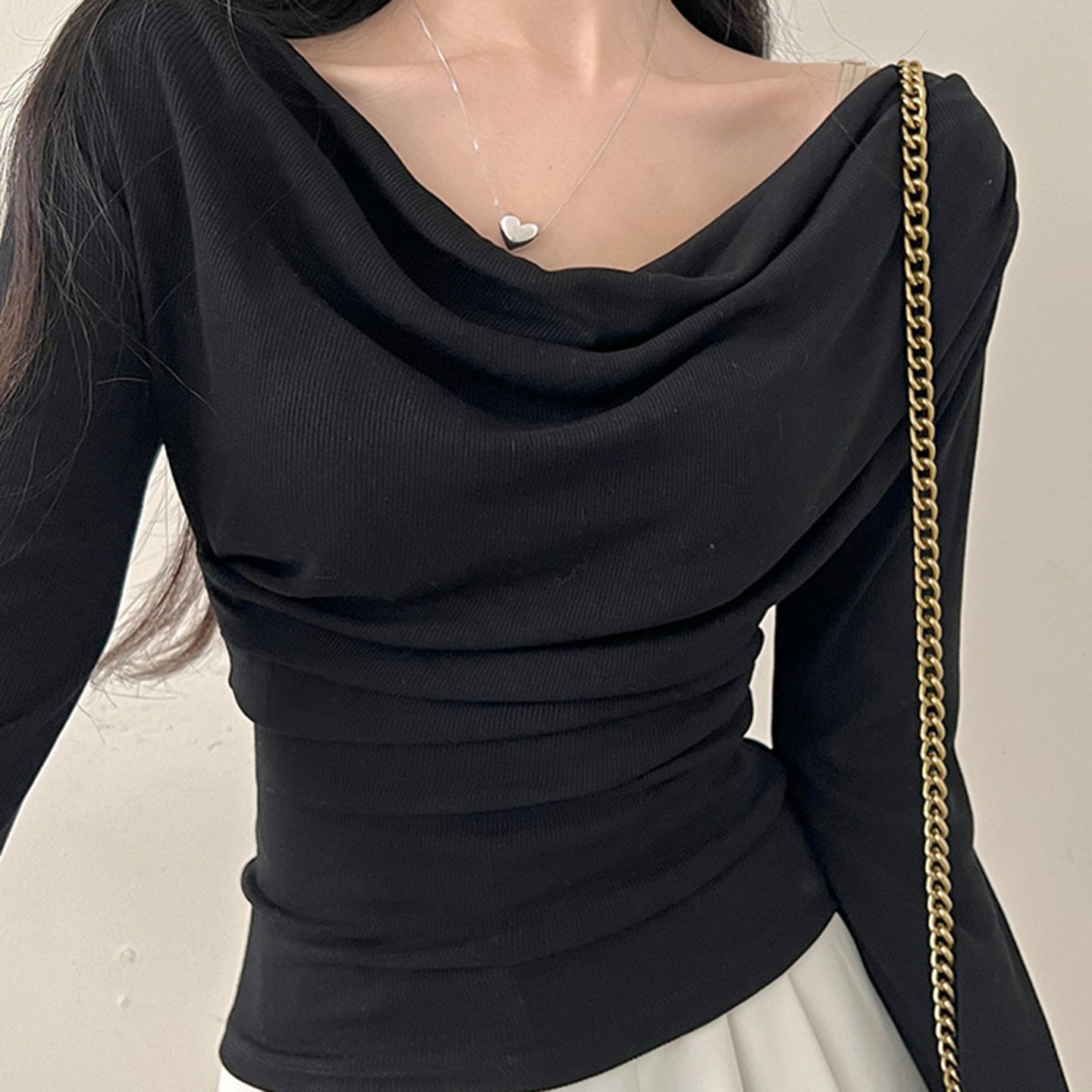 Bardot Bodycon Wrist-Length Neckband T-Shirt