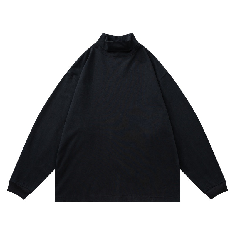 Plain Full Sleeved Mandarin Collar Mens T-Shirt