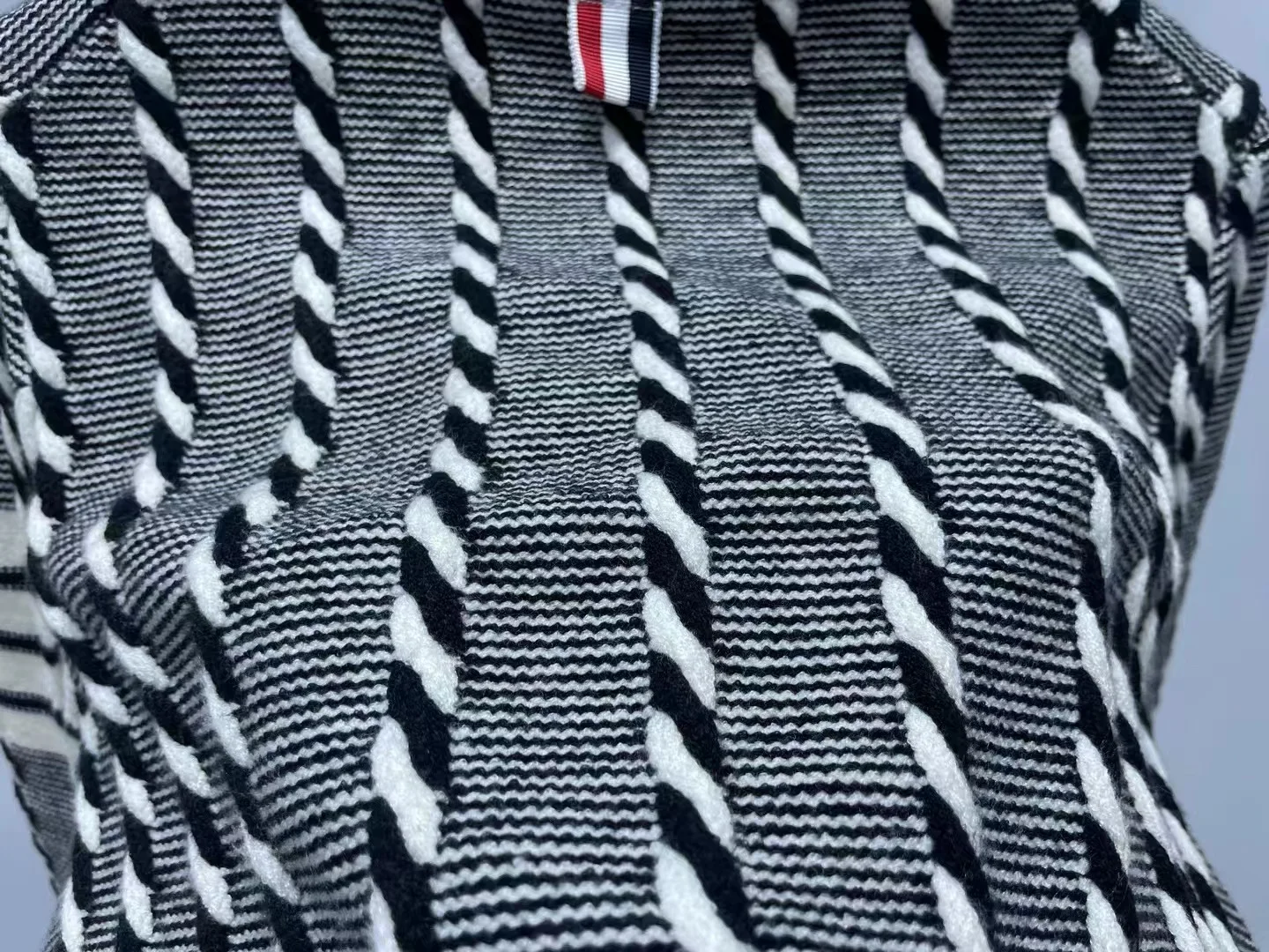 Low Neck Polyester Stripe Button Front Cardigan