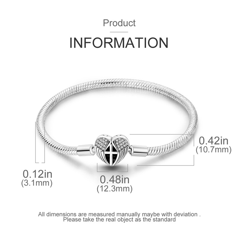 New Copper Plated 925 Silver Palm Eye Safety Chain Snake Bone Chain Pan Family Beads DIY Handmade