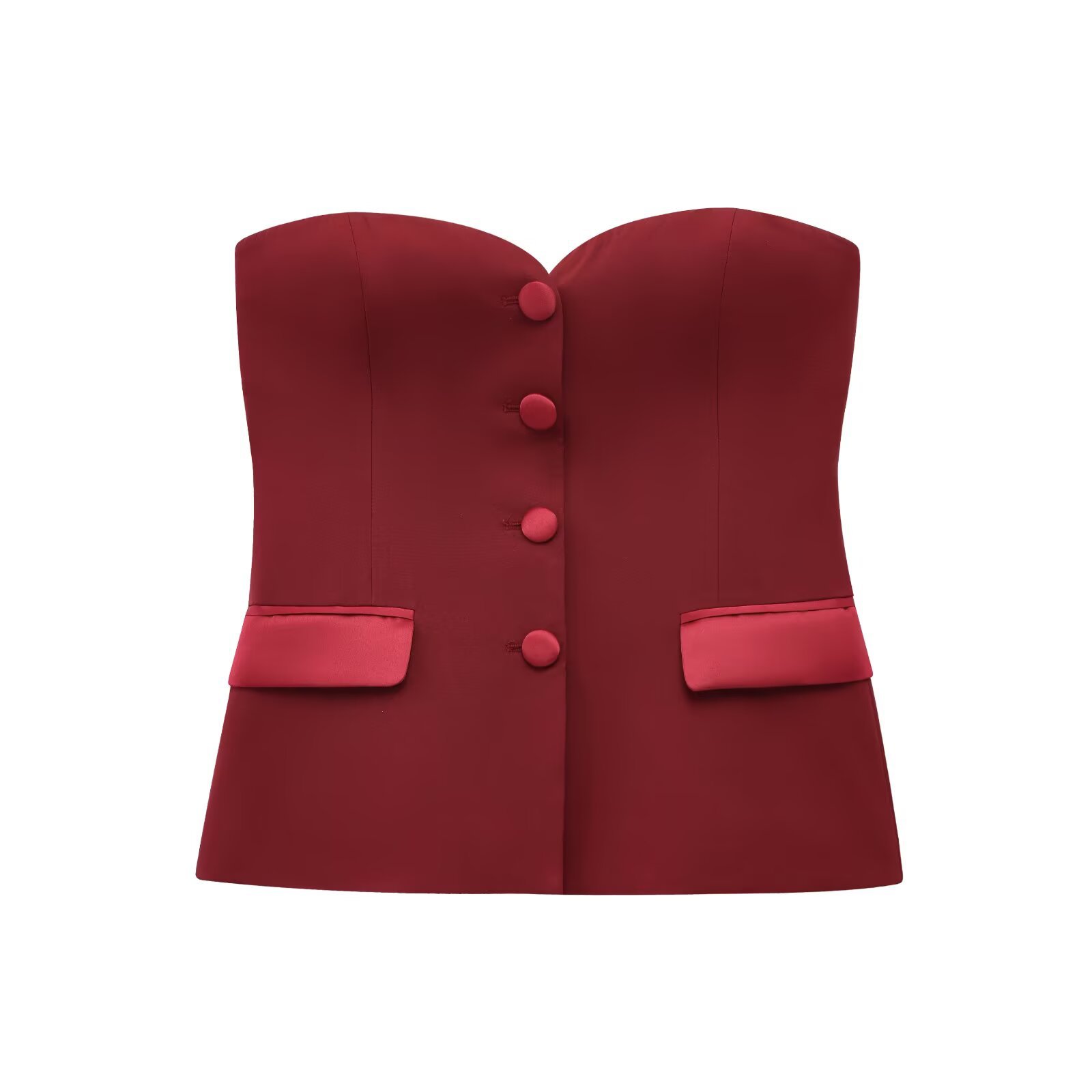 Solid Open Back Chest Patch Bandeau