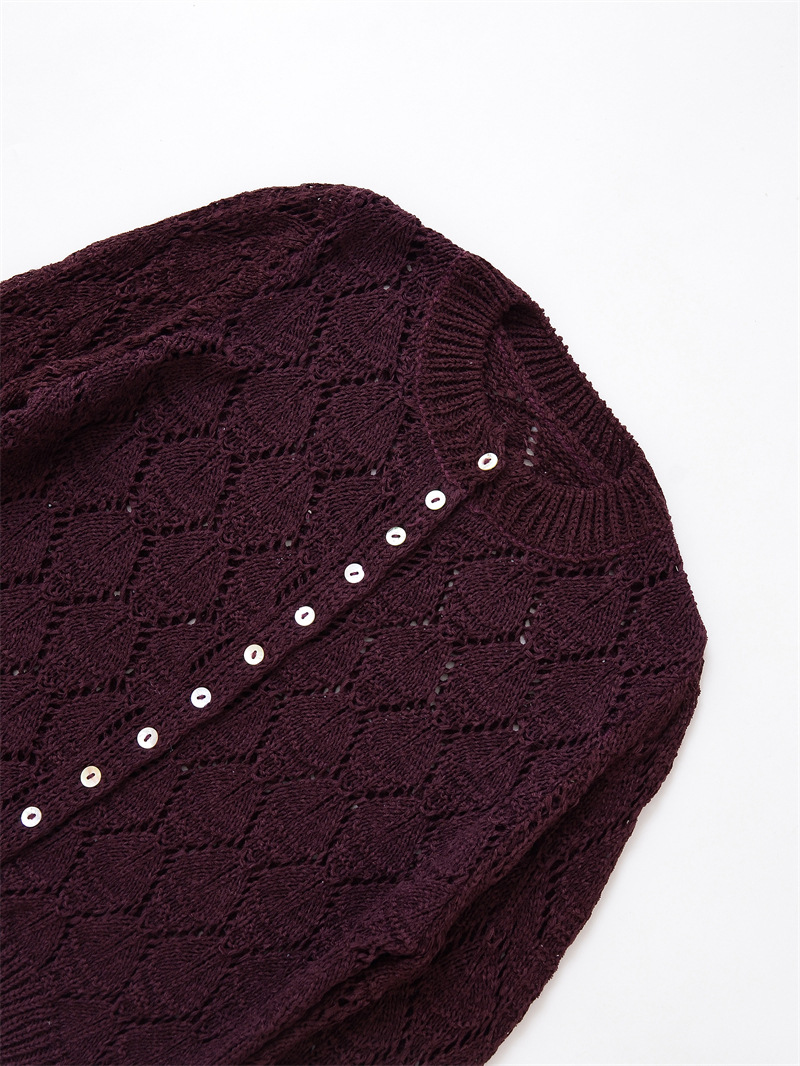 Style Round Neck Pullover Women's Unique Design Knit Sweater