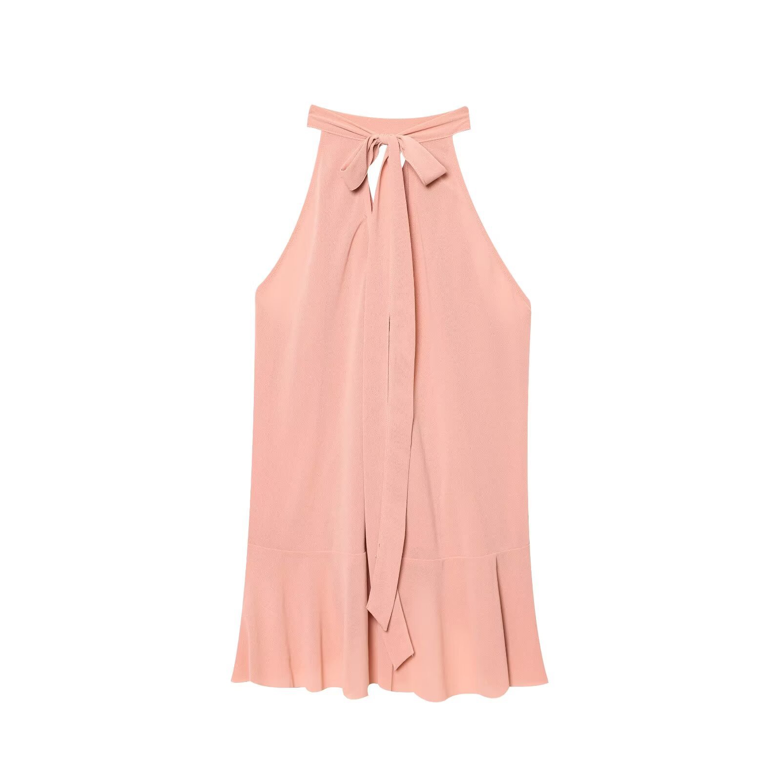 Women's Clothing INS Internet Celebrity Sexy Layered Decorative Halter Neck Top