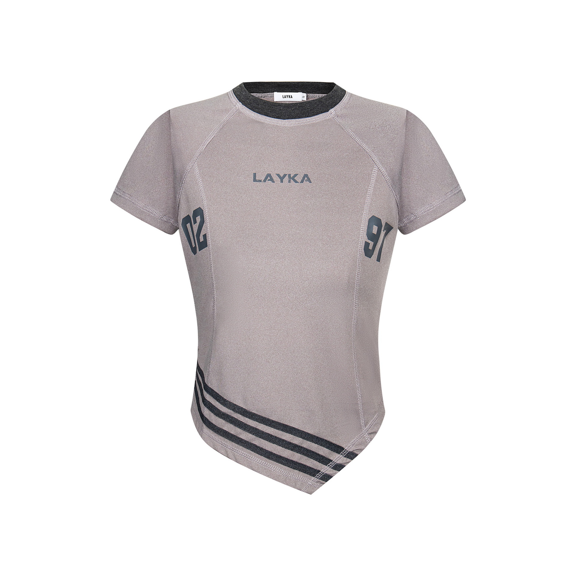 Irregular short sleeved T-shirt