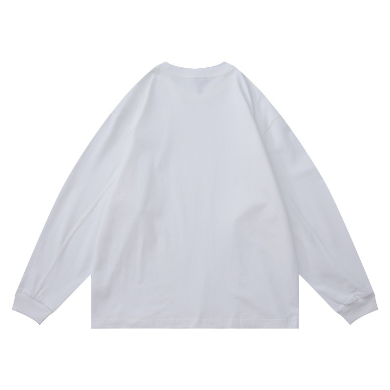 Cotton Stitched Initial Skater Crew Full Arm Tee