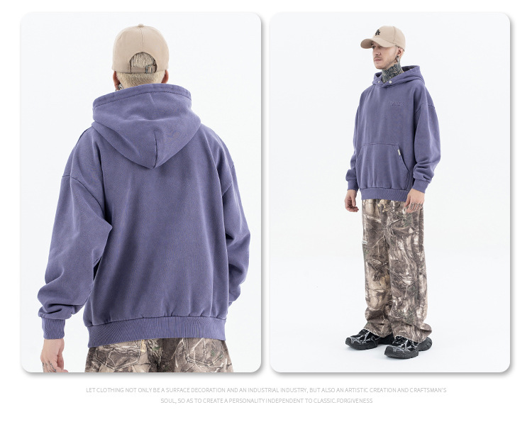 Urban Oversized Cotton Vintage Emblem Hoodie