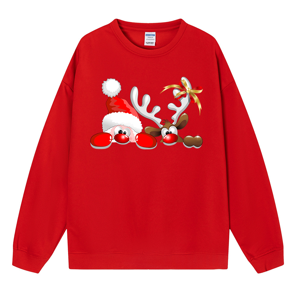 Oversized Holiday Deer Hoodie