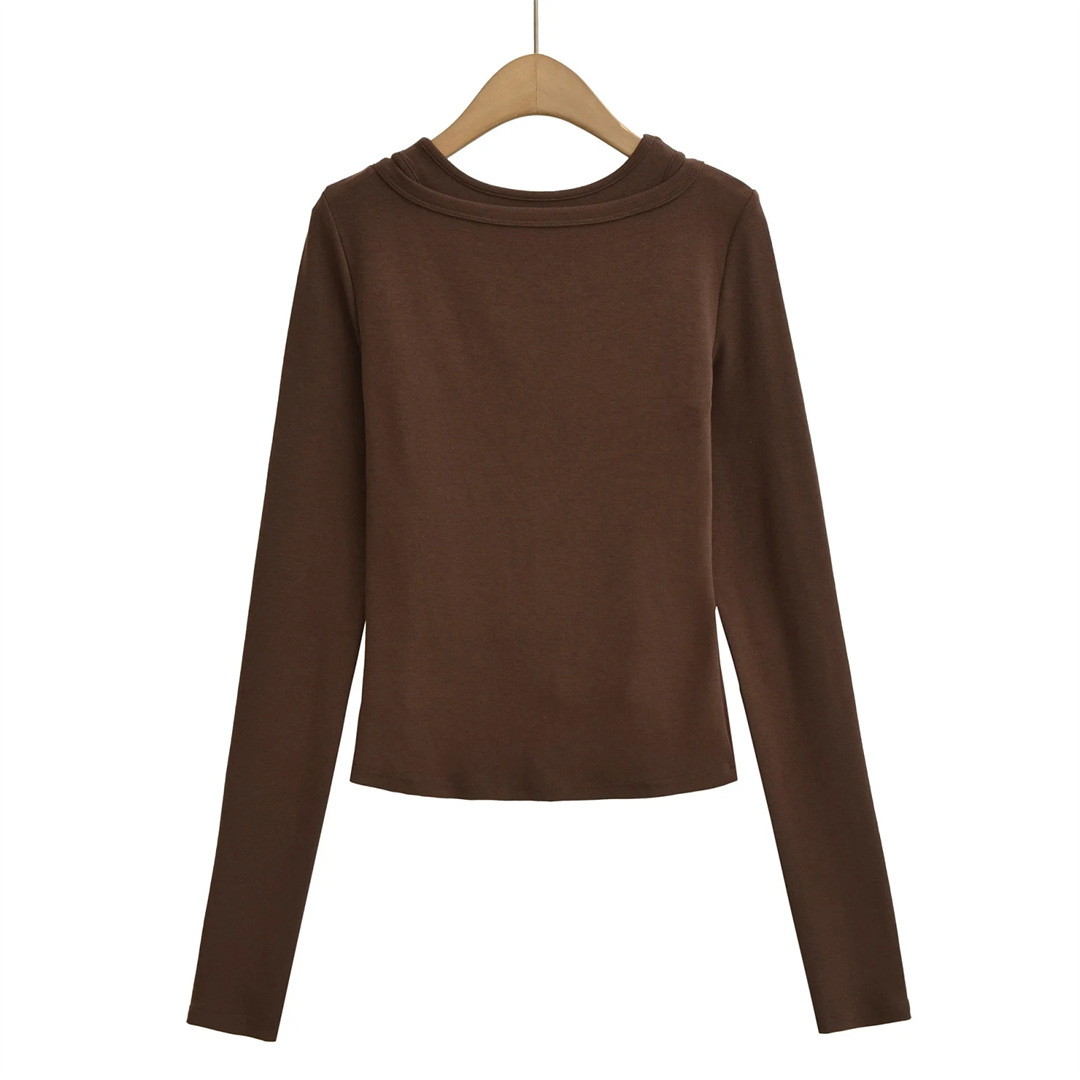 Vintage Cocoa Camisole and Cropped Cardigan Ensemble