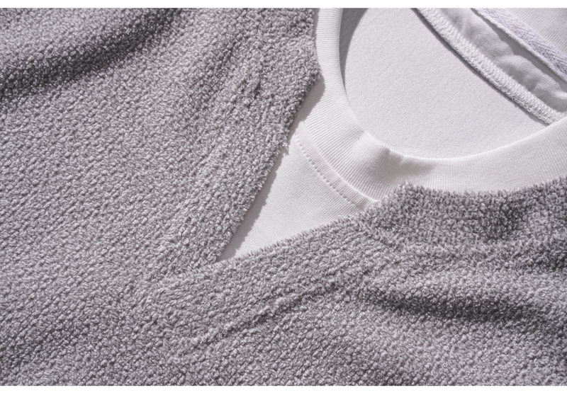 Oversized Colorblock Faux Separates Plunge Hoodie