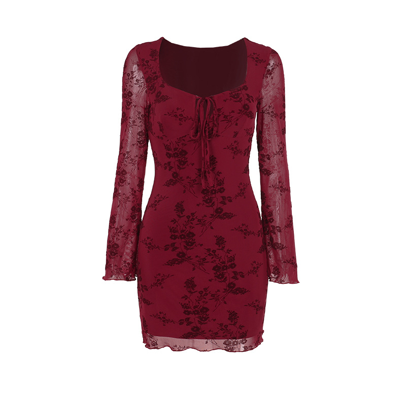 Bodycon Mini Skirt with Allover Print