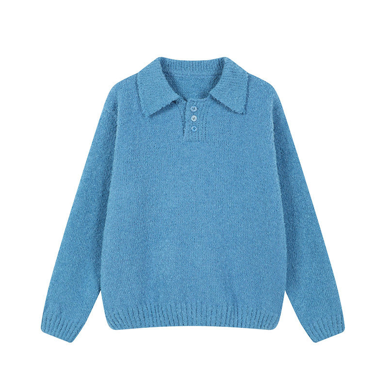 His And Hers Acrylic Flip Collar Sweater