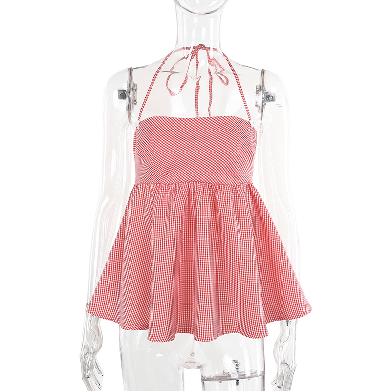 Flirty Checked Halter