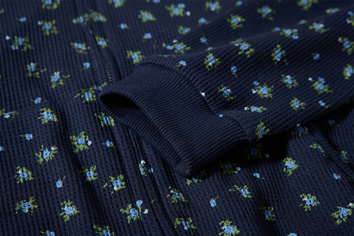 Small floral cardigan zipper hoodie short