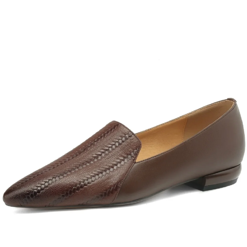 Premium Sheepskin Kitten Almond Pumps