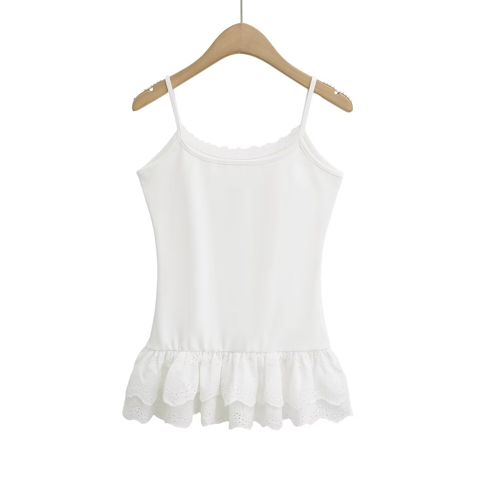 White Lace Hem Strapless Camisole for Women - Outerwear and Innerwear Bow Top