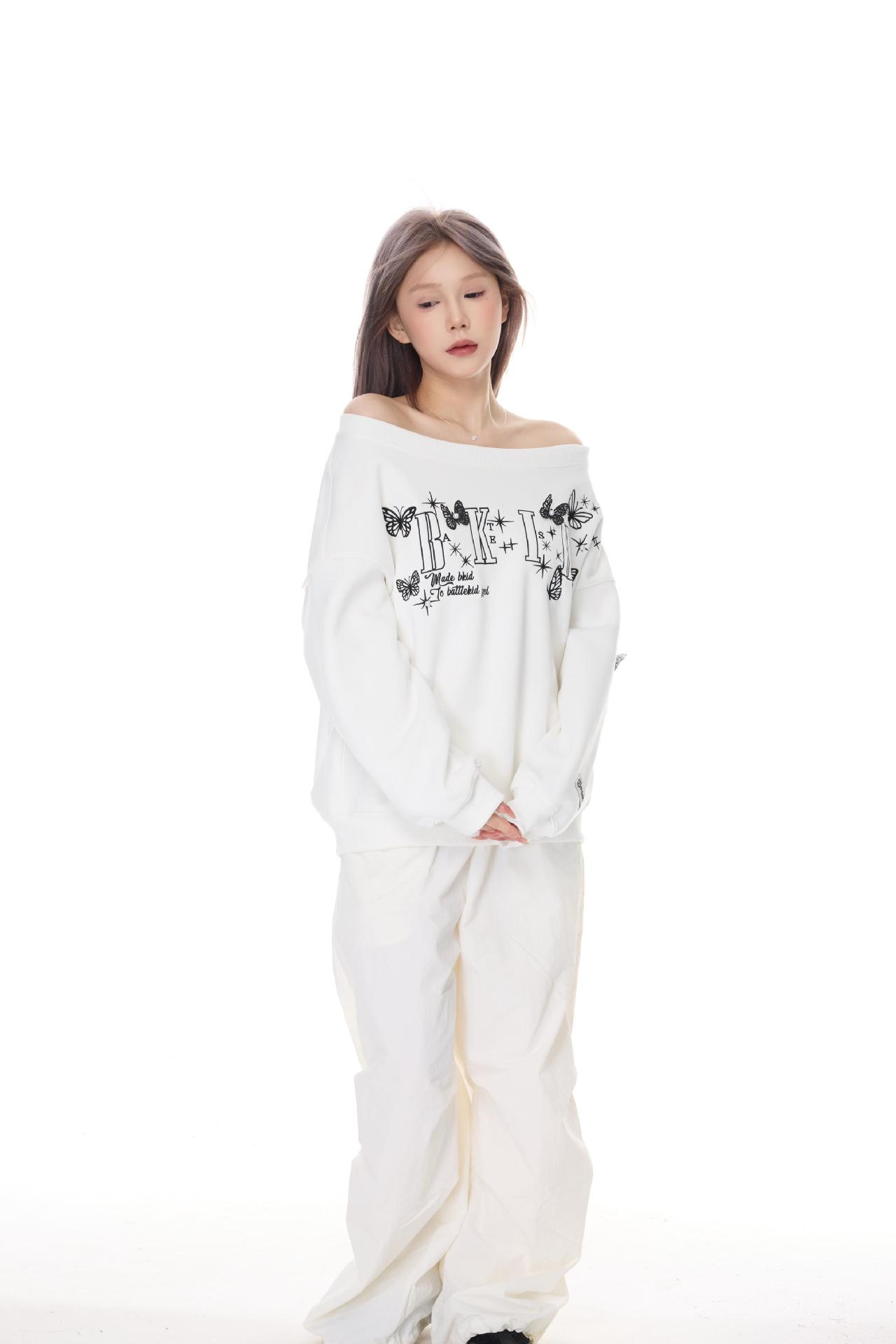 Dimensional Winged Flame Studded Hoodie