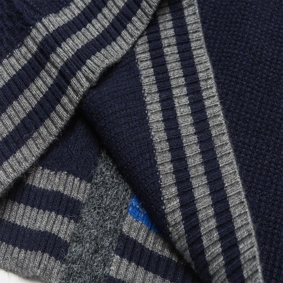 Oversized Two-Tone Japanese Workwear Cardigan