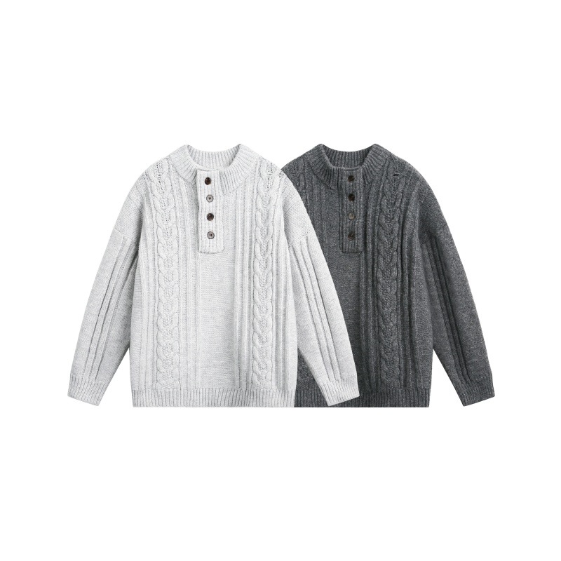 Oversized Japanese Workwear Cabled Sweater