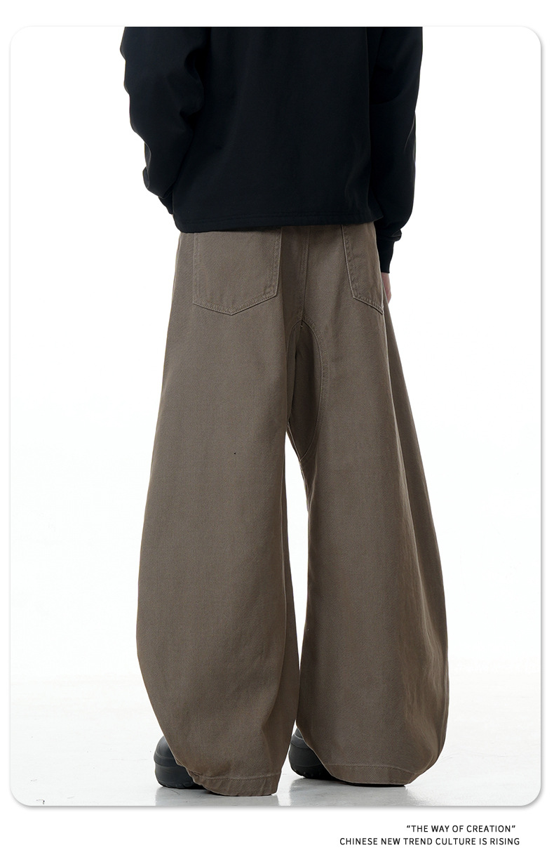 Slimming Simple Workwear Wide-Leg Three-Dimensional Casual Long Pants