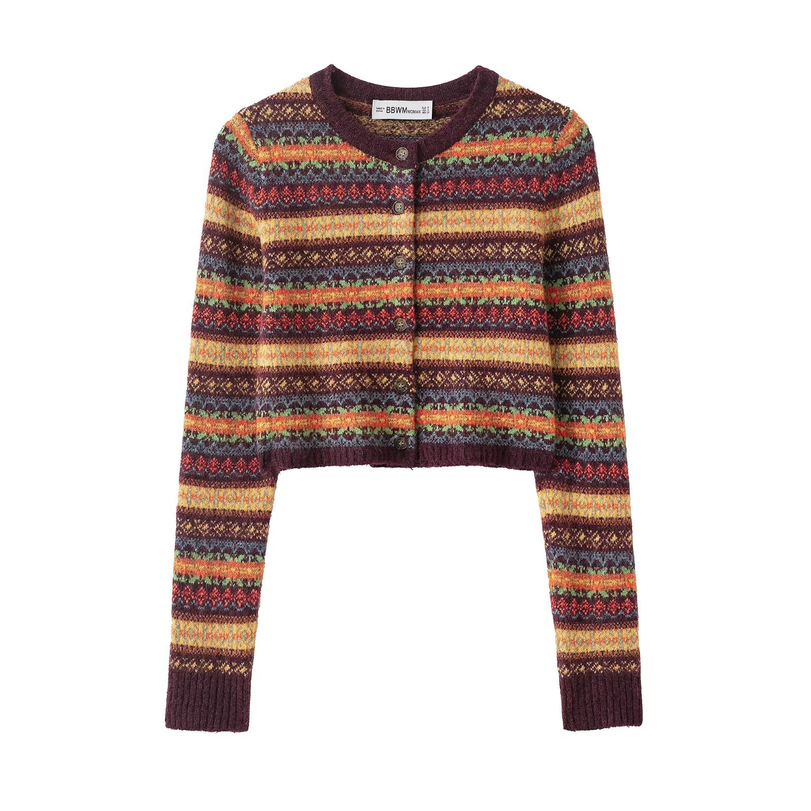 Streetwear Long Sleeve Striped Polyester Coat