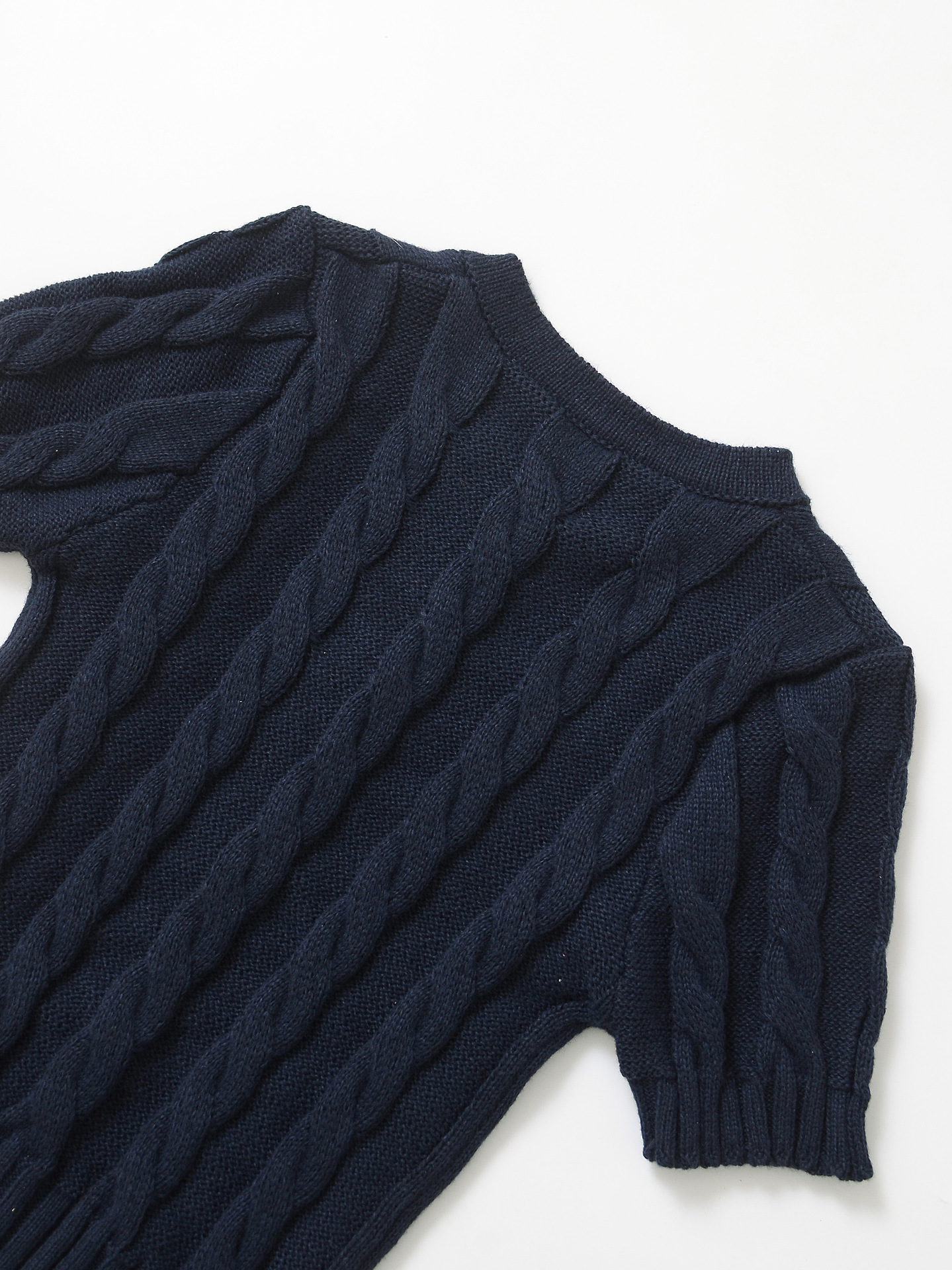 Crew Button-Front Solid Three-Quarter Sweater
