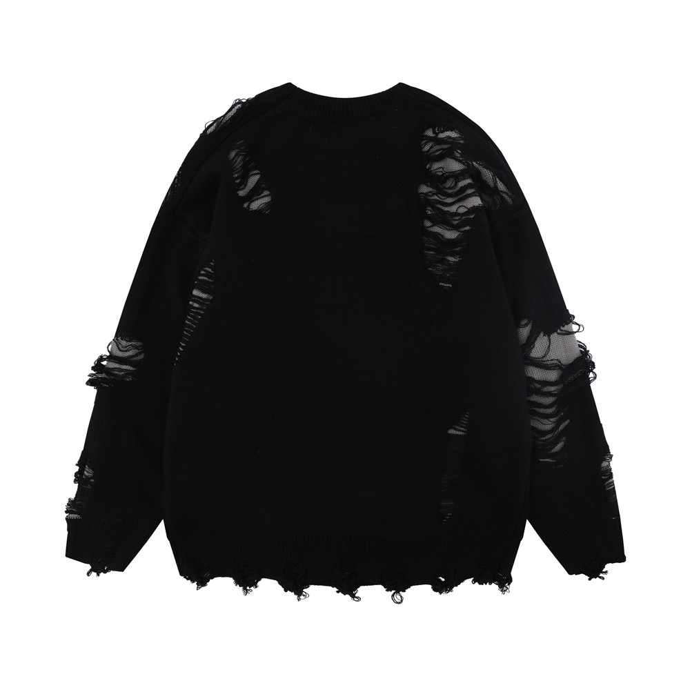 Streetwear Oversized Jacquard Sweater