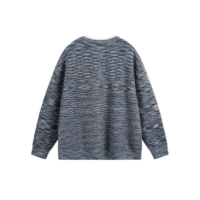 Block Cardigan Sweater Unisex Lazy Style Casual Knitwear