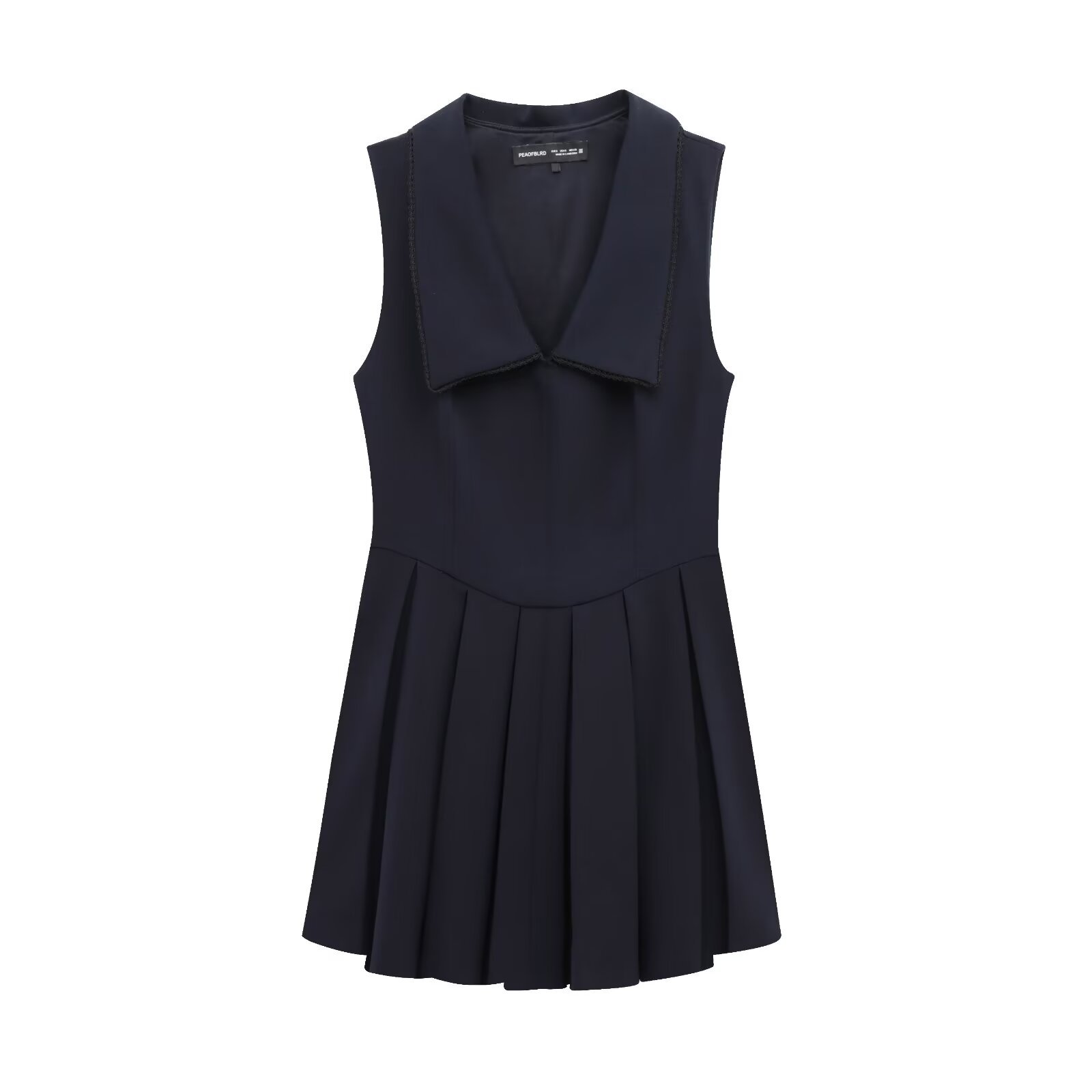 Women's Wide Pleated Collar Short Dress