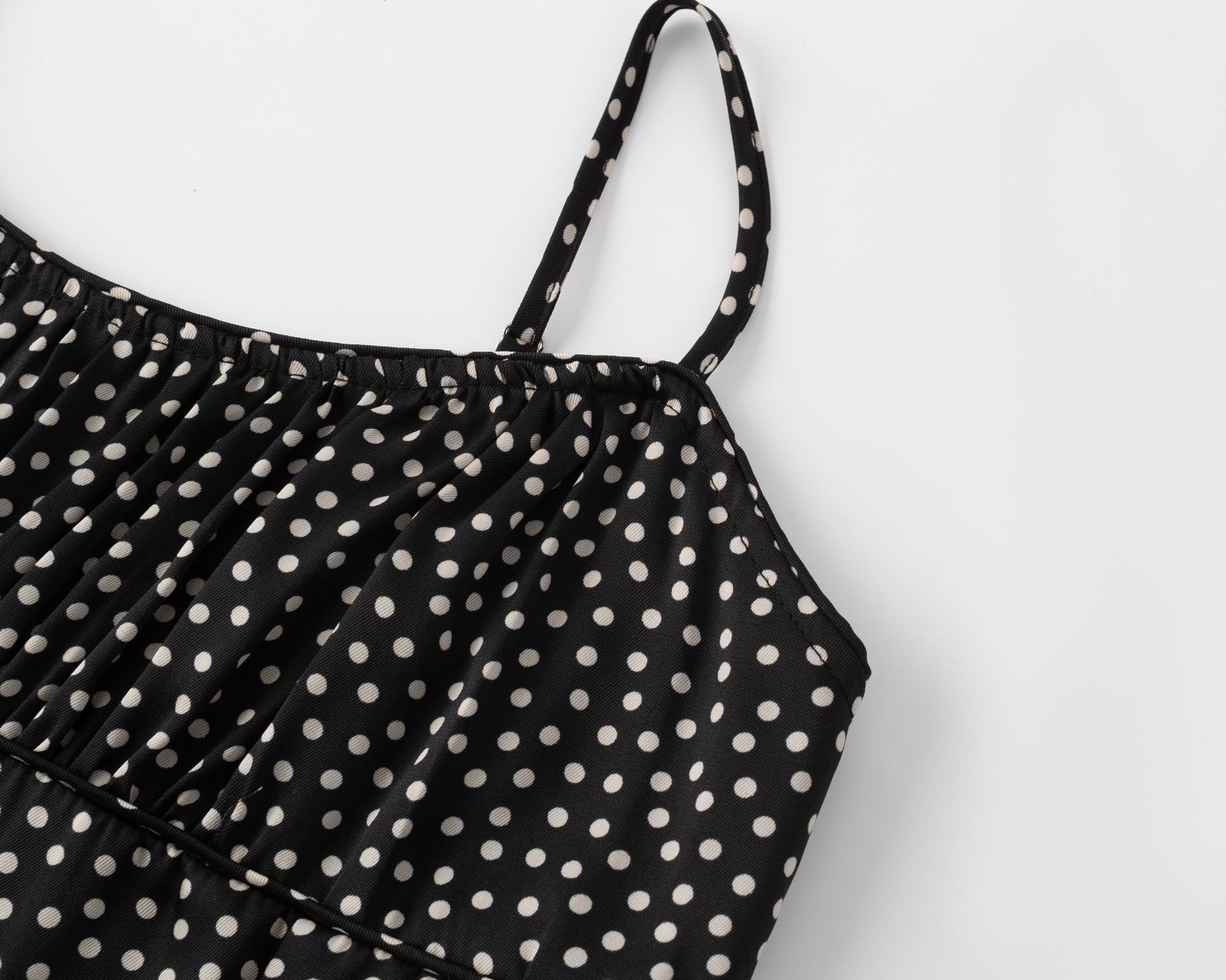 Polka Dot Print Strapless Dress