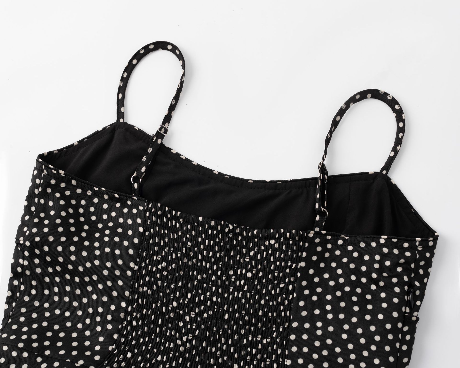 Polka Dot Print Strapless Dress