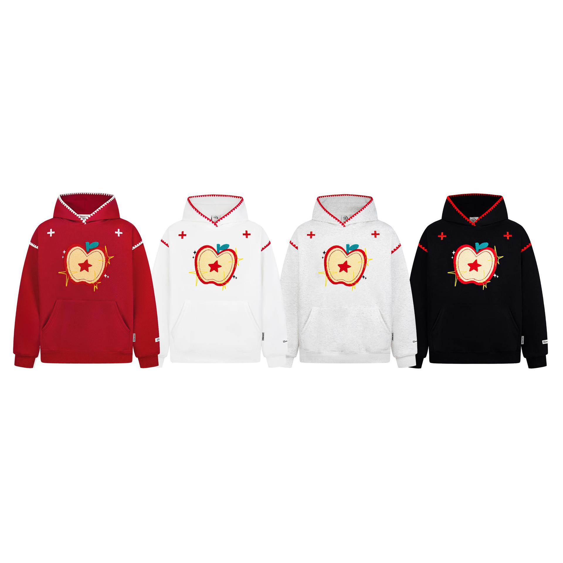 Long Sleeve Cotton Orchard Applique Hoodie