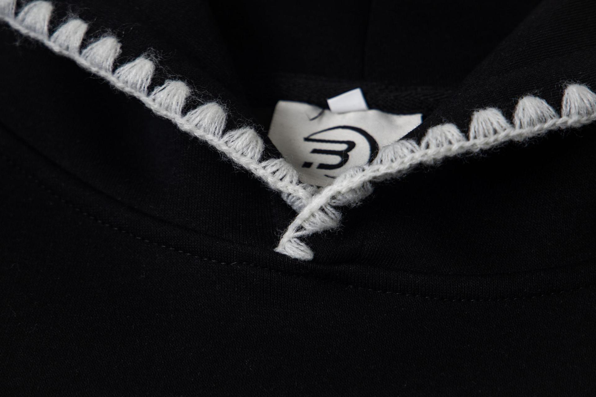 Scallop Trim Long Sleeve Cotton Pet Hoodie