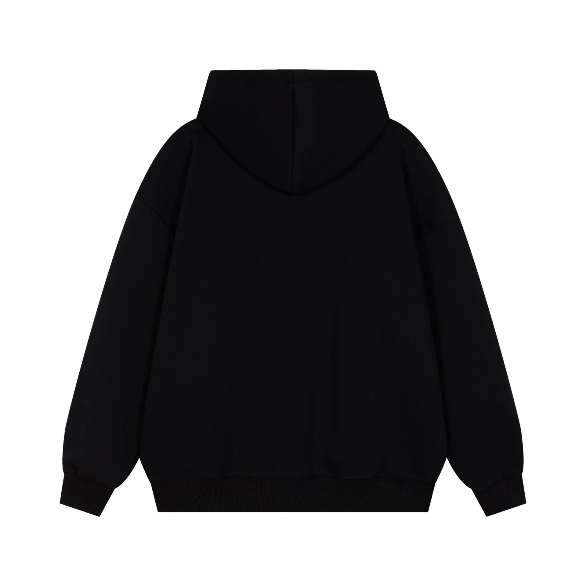 Long Sleeve Cotton Choker Graphic Hoodie