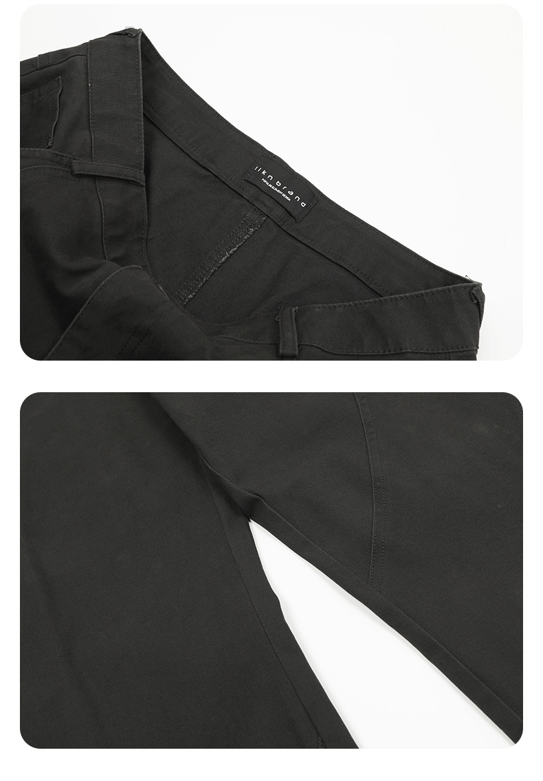 Retro Trendy Loose Fit Casual Simple Cleanfit Slimming Long Trousers