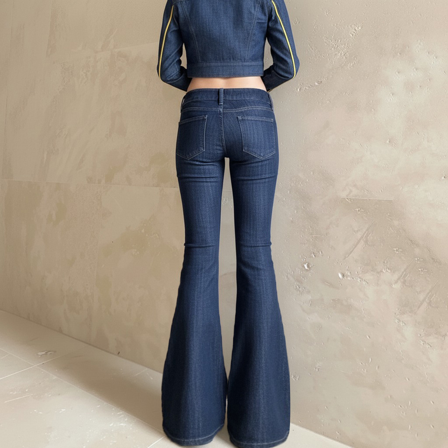 Low waist slim fit and slimming flared jeans