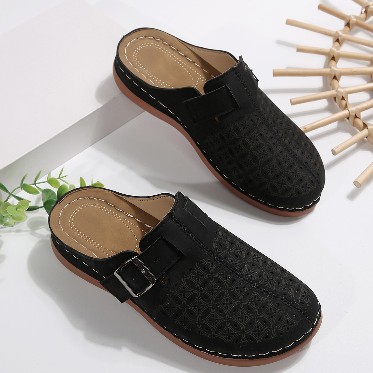 Spring and summer leisure half dragging lazy shoes