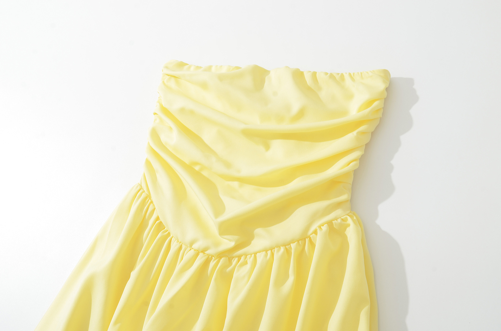Polyester Tube Slit Puff Dress