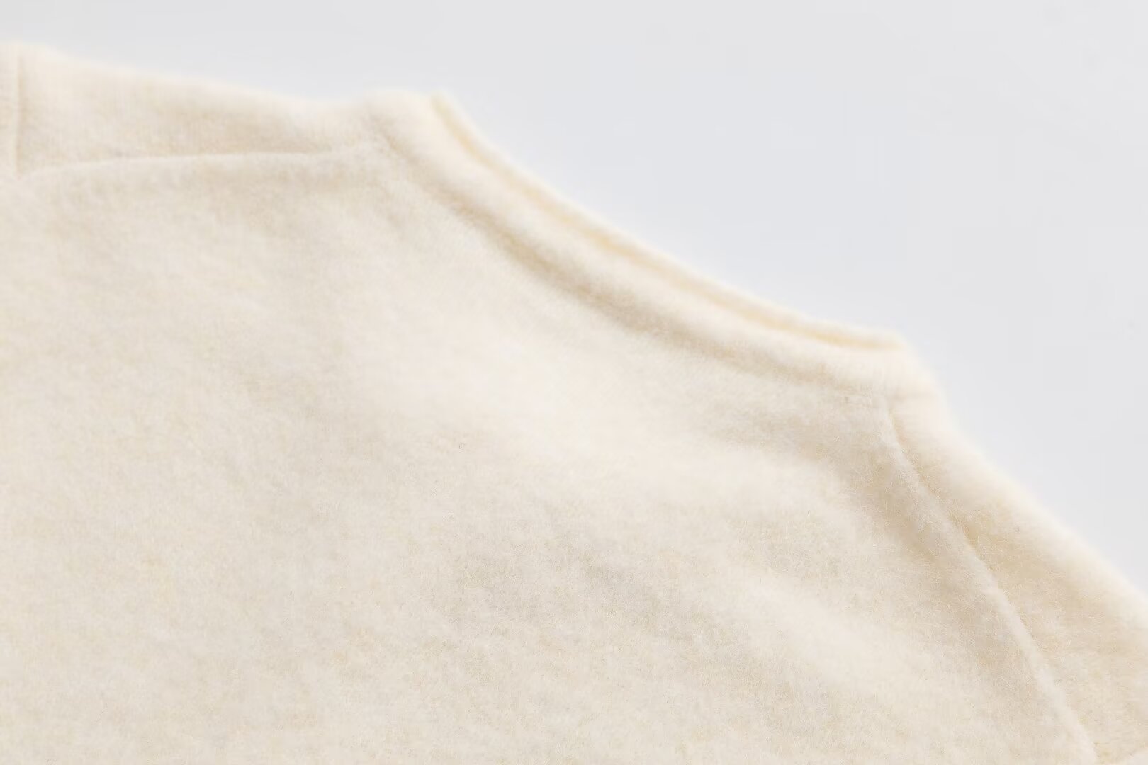 Polyester Crew Button Front Cardigan