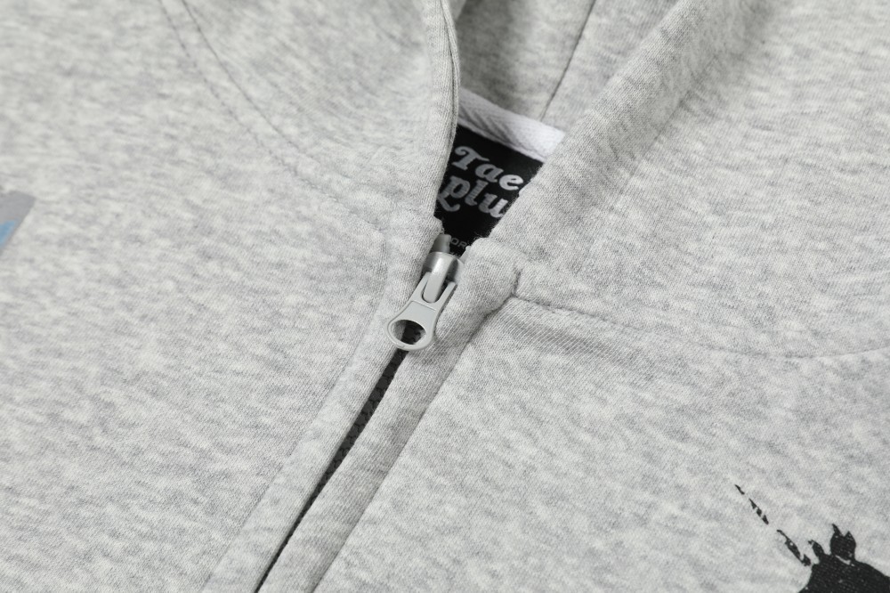 American Trend Loose Fit Washed Graphic Cardigan