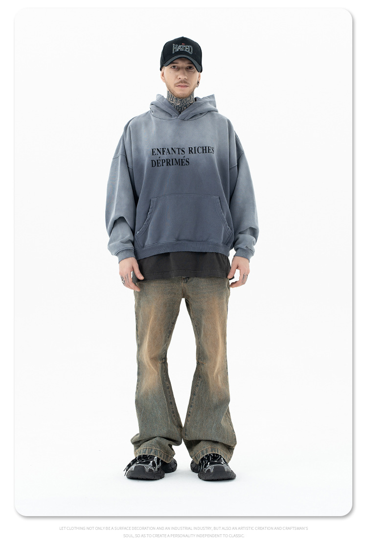 Faded Ombre Cotton Hoodie