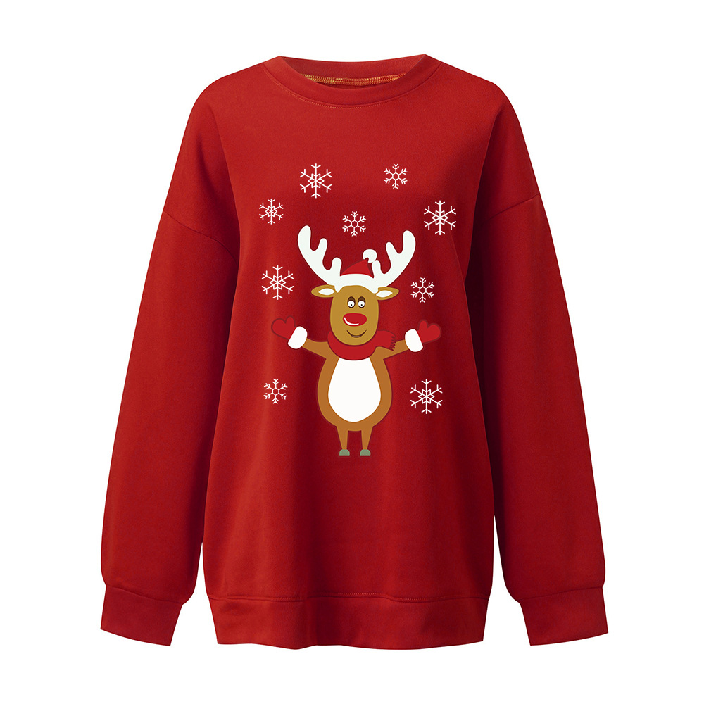 Loose Fit Cotton Blend 3D Deer Hoodie