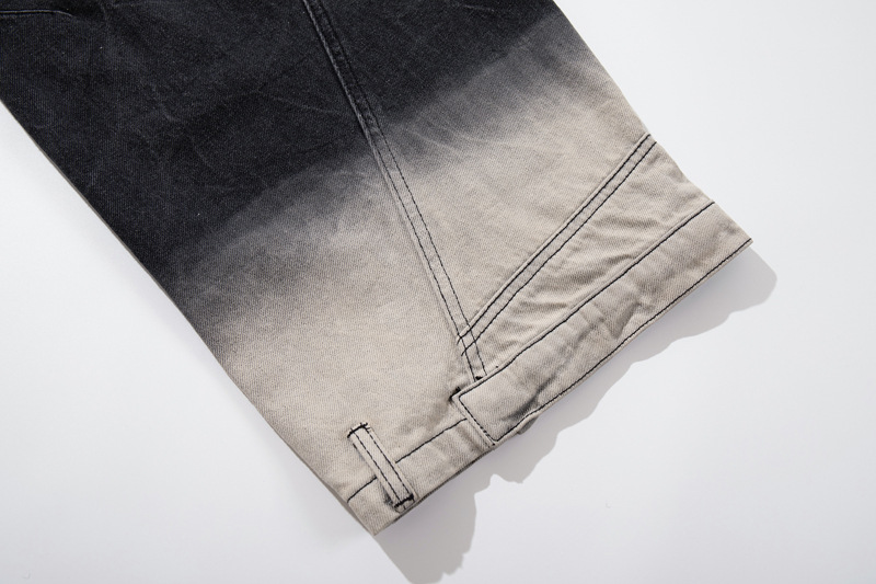 Street Style Retro Deconstructed Patchwork Designer Jeans, High-Quality Unique Design Knife-Style Pants