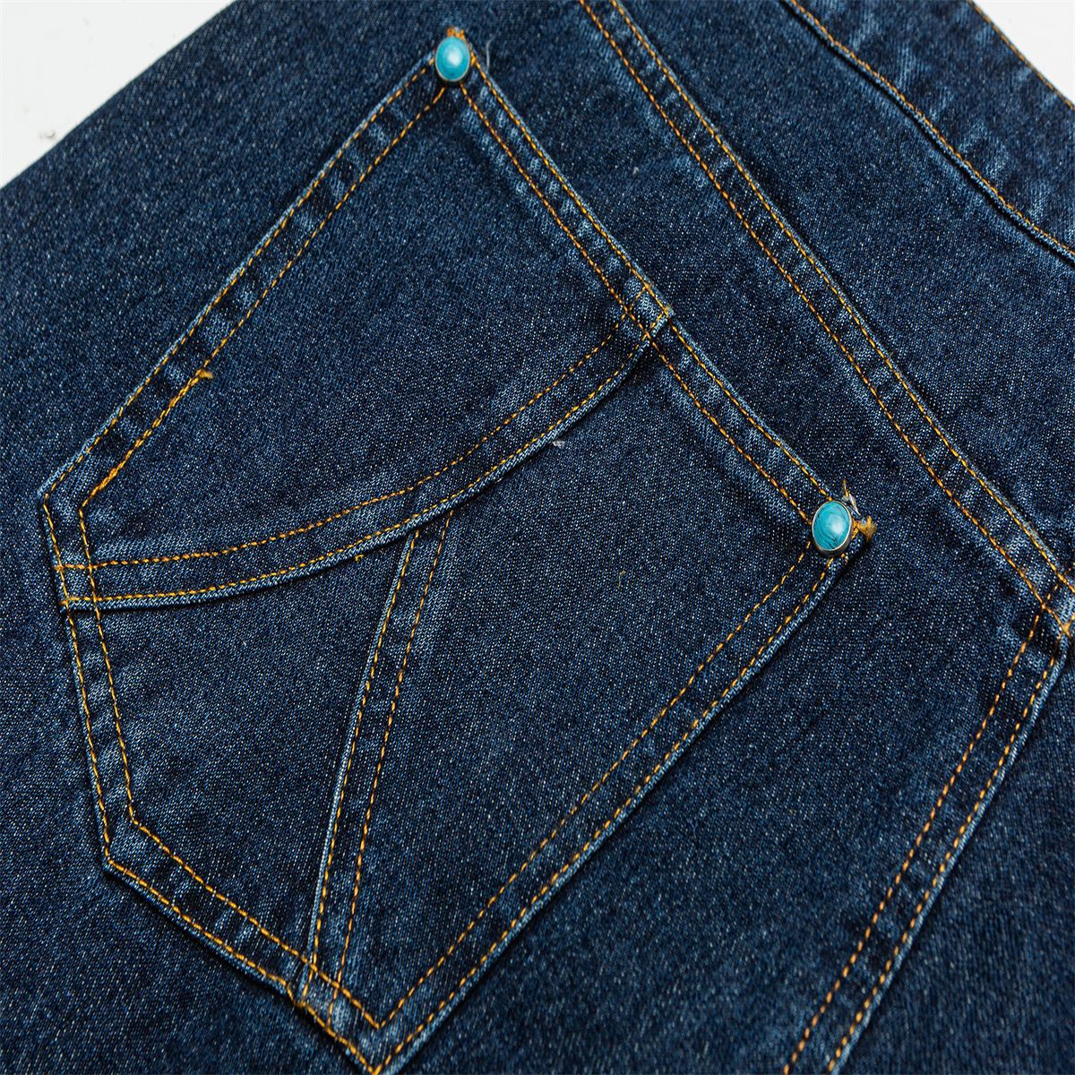 Casual Loose Fit Wide Leg Washed Denim Pants